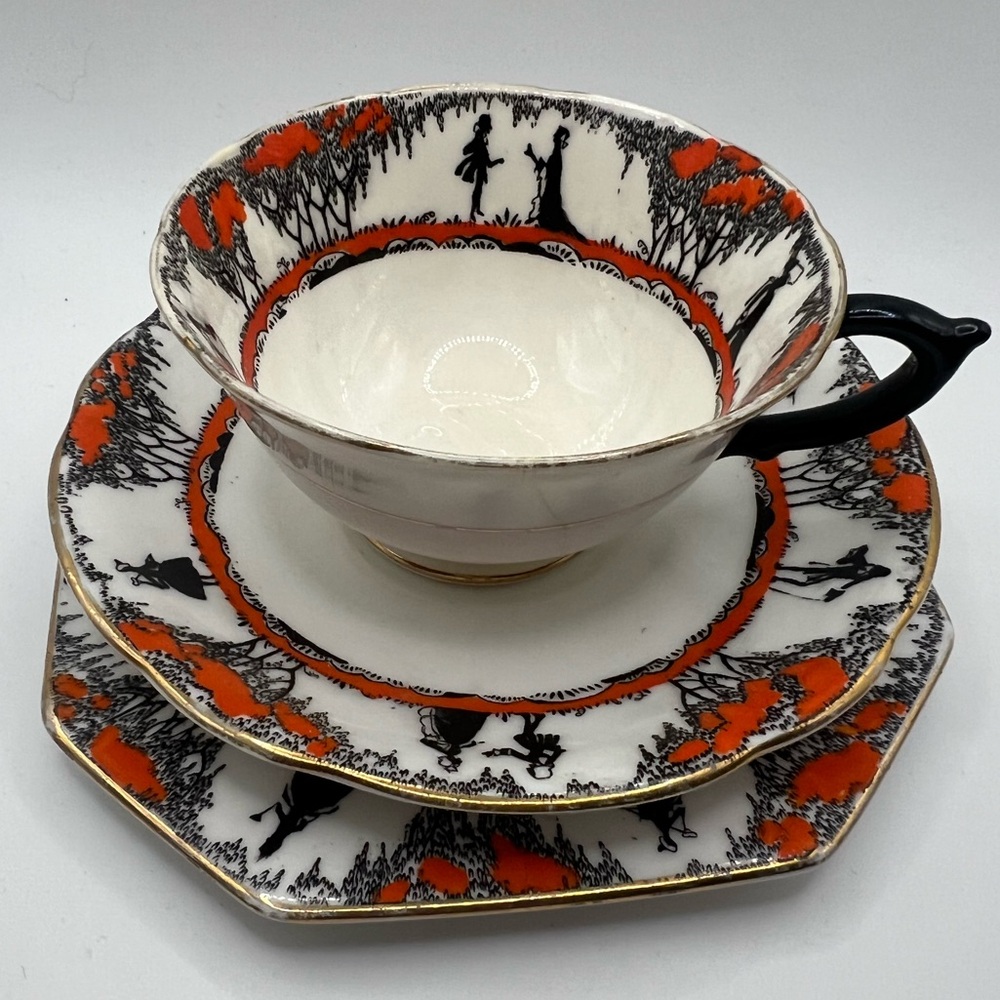 Paragon Star "Silhouette" teacup set- Art Deco